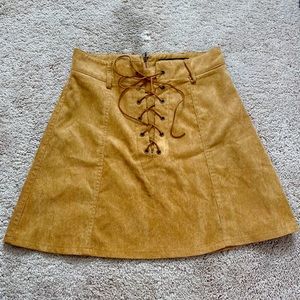White Fox Corduroy Skirt